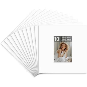 Golden State Art, Pack of 10, 8x8 Black Picture Mats Mattes with White Core Bevel Cut for 4x4 Photo in Saudi Arabia