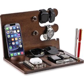 Gifts for Men,Gifts for Dad,Christmas Mens Gifts,Gift for Brother,Old Man Gift,Nightstand Organizer For Mens,Desk Accessories for Men,Desk Organizer,Workspace Organizers,Watch Display Stand in Saudi Arabia