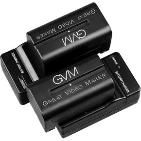 GVM 2 Pack NP-F750/770 Battery and Charger 4400mAh for Sony NP-F975, NP-F960, NP-F950, NP-F930, NP-F770, NP-F750, NP-F550, DCR, DSR, HDR, FDR, HVR, HVL and LED Light in Kuwait