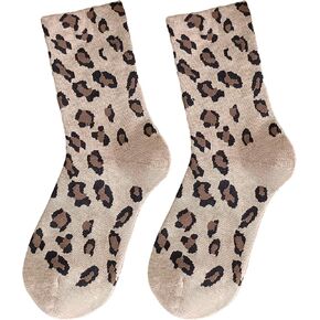 Women's Leopard Animal Print Crew Ankle Socks Size 5-9 in Kuwait