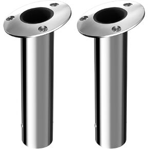 حامل صنارة الصيد 2 عبوة، 316 حامل قضيب من الفولاذ المقاوم للصدأ 15/30/90 درجة لقارب الصيد، حامل فلوش مع غطاء، شديد التحمل in Kuwait