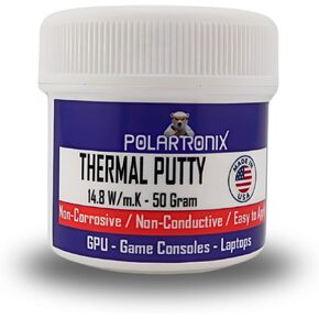 Thermal Putty 14.8 W/m·K – 50 Gram Jar – Made in USA – High-Performance Non-Conductive Gap Filler for Laptop, GPU, PS5, Series X, Series S VRAM, MOSFETs & Coils – Reusable & Durable in Saudi Arabia