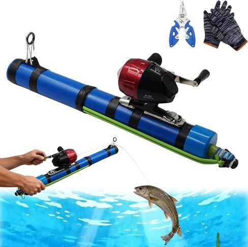 قضيب المنجنيق لصيد الأسماك، قضيب صيد المنجنيق المحمول مع بكرة صيد مقلاع، بكرة تلسكوبية محمولة لصيد الأسماك، للمياه المالحة والمياه العذبة، للمبتدئين والمحترفين in Kuwait