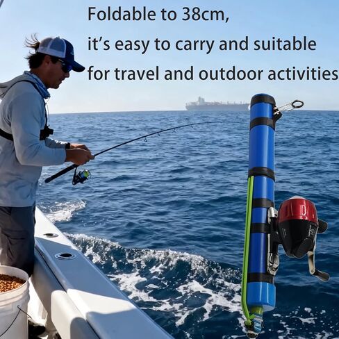 قضيب المنجنيق لصيد الأسماك، قضيب صيد المنجنيق المحمول مع بكرة صيد مقلاع، بكرة تلسكوبية محمولة لصيد الأسماك، للمياه المالحة والمياه العذبة، للمبتدئين والمحترفين in Kuwait