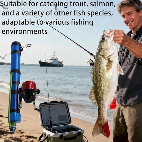 قضيب المنجنيق لصيد الأسماك، قضيب صيد المنجنيق المحمول مع بكرة صيد مقلاع، بكرة تلسكوبية محمولة لصيد الأسماك، للمياه المالحة والمياه العذبة، للمبتدئين والمحترفين in Kuwait