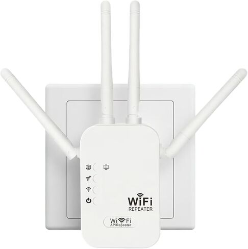 موسع نطاق WiFi يصل إلى 12000 قدم مربع، وسرعة تصل إلى 300 ميجا بت في الثانية مع 6 هوائيات عالية الكسب، ووضع 3 في 1 مع منفذ إيثرنت، وإعداد سهل in Kuwait
