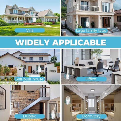 موسع نطاق WiFi يصل إلى 12000 قدم مربع، وسرعة تصل إلى 300 ميجا بت في الثانية مع 6 هوائيات عالية الكسب، ووضع 3 في 1 مع منفذ إيثرنت، وإعداد سهل in Kuwait