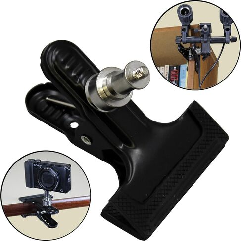 BlueDot Trading Photo Studio Clamp with Spigot and ¼ inch Threads, for Photography Lighting Studio Accessories, Umbrellas and Backgrounds, Two (2) Clamps in Kuwait