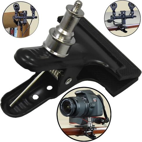 BlueDot Trading Photo Studio Clamp with Spigot and ¼ inch Threads, for Photography Lighting Studio Accessories, Umbrellas and Backgrounds, Two (2) Clamps in Kuwait