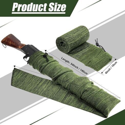Sumind 6 قطع سيليكون بندقية حالة مكافحة الصدأ سيليكون بندقية كم النسيج للماء بندقية جورب متماسكة الأسلحة النارية الجوارب الرباط إغلاق للملحقات التكتيكية in Kuwait