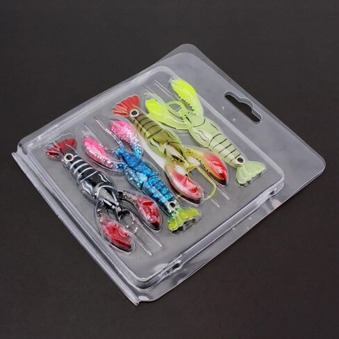 4pcs 3.5inch Crayfish Fishing Lures Bait, Lifelike Crayfish Fishing, Silicone Soft Crawfish Lures Bait Artificial Crawfish for Carp Bass in Saudi Arabia