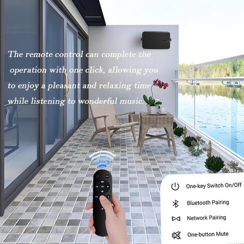 YVU 400W Outdoor Speakers for Patio, Porch, Gazebo,Garage. Active Passive Wall Mount Speaker. Indoor/Outdoor Stereo Sound System,IPX5 Waterproof.(2 Pcs) in Saudi Arabia