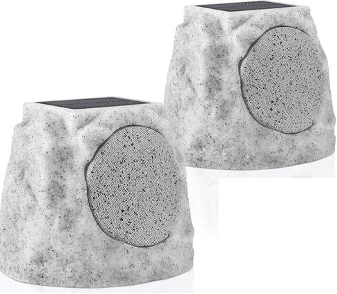 SDX Solar Bluetooth Rock Speakers Outdoor Waterproof with RGB Lights – Wireless Stereo Pair, Solar/USB Charging, All-Weather Garden Patio Speakers in Saudi Arabia