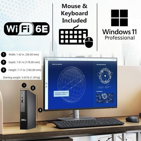 Dell Pro Micro QCM1250 Mini Desktop, New OptiPlex Version 14th Gen 14-Core i5-14500T (Beat i7-13700T), 16GB DDR5 RAM, 512GB PCIe SSD, Ultra-Quiet Design, 2-Monitor Support 4K, WiFi 6, Windows 11 Pro in Saudi Arabia