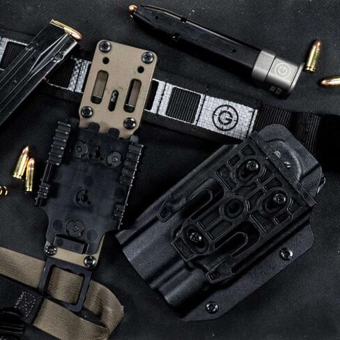 2 Pack QLS Kit, Quick Locking System Kit with Qls 19 and Qls22l for Quick Connect Drop Leg Holster Platform and Mid-Ride Universal Belt Loop Flex Adapte in Saudi Arabia