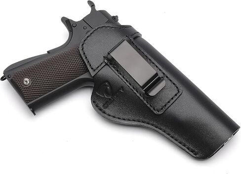 1911 Holster - Genuine Leather IWB Holster for Concealed Carry - Compatible with Kimber 1911/Colt 1911 /S & W 1911/Sig Sauer 1911/ Remington - Ruger & More 5 inch Barrel Pistols in Kuwait