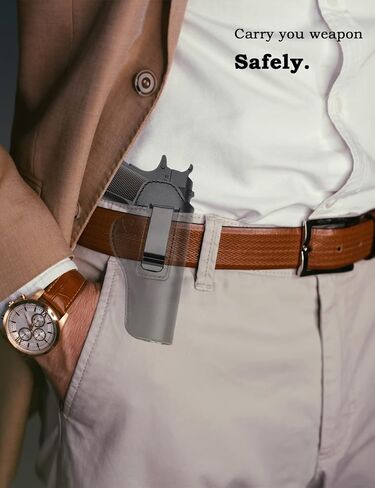 1911 Holster - Genuine Leather IWB Holster for Concealed Carry - Compatible with Kimber 1911/Colt 1911 /S & W 1911/Sig Sauer 1911/ Remington - Ruger & More 5 inch Barrel Pistols in Kuwait
