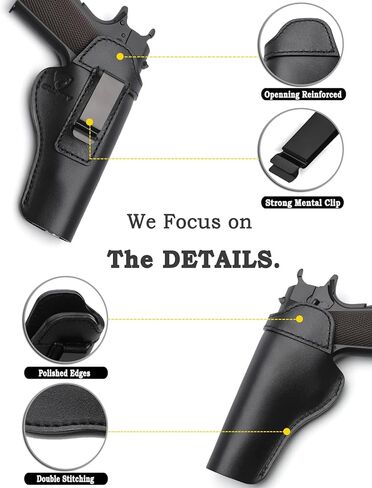 1911 Holster - Genuine Leather IWB Holster for Concealed Carry - Compatible with Kimber 1911/Colt 1911 /S & W 1911/Sig Sauer 1911/ Remington - Ruger & More 5 inch Barrel Pistols in Kuwait
