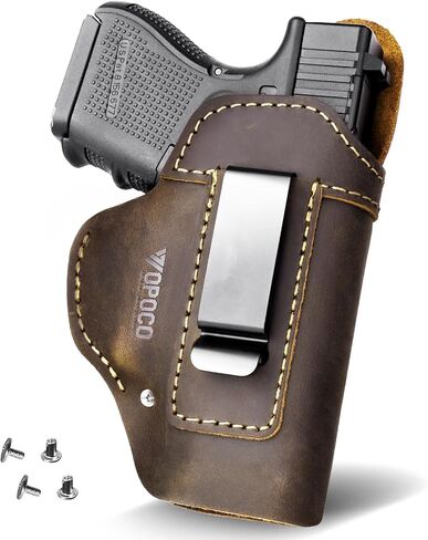 حافظة جلدية IWB لـ Glock 17/19/42/43X، Taurus G2/G2C/G3C، حافظة مسدس مخفية تناسب Sig P365 P320 Ruger LCP LC9S Springfield M&P 9mm Shield لمزيد من حجم المسدسات in Kuwait