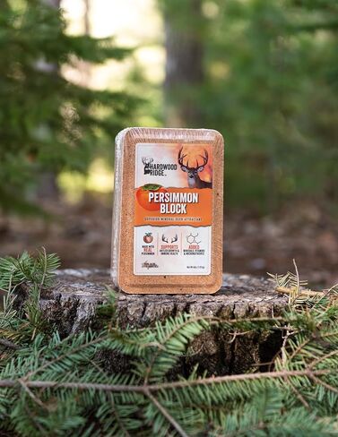 Deer Salt Lick Block, Made with Real Persimmon – Wildlife Long-Lasting Attractant – Natural Feed with Essential Minerals for Antler Growth & Herd Health – 4 lb 6 Pack in Saudi Arabia