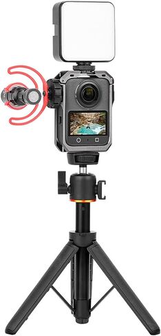 قفص حماية من الألومنيوم من ZEZEFUFU مع حافظة من السيليكون للعدسة لملحقات كاميرا الحركة DJI Osmo 360 in Saudi Arabia