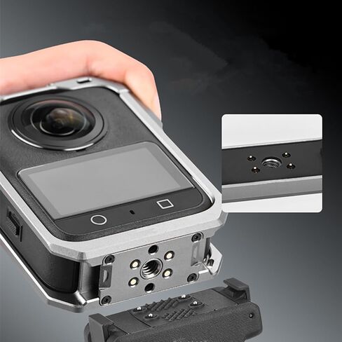 قفص حماية من الألومنيوم من ZEZEFUFU مع حافظة من السيليكون للعدسة لملحقات كاميرا الحركة DJI Osmo 360 in Saudi Arabia