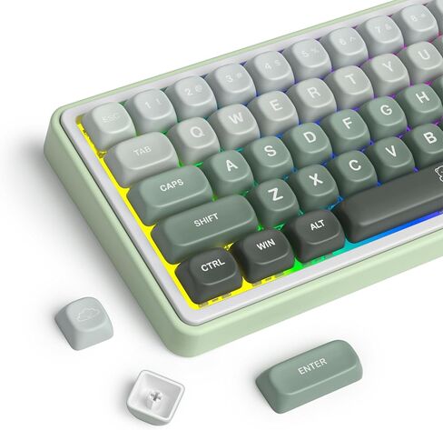 Guffercty kred GTSP 104 Sakura Keycaps مجموعة مفاتيح ألعاب يابانية لطيفة مخصصة من ملف تعريف Dye-Sub OEM لـ Cherry Mx Gateron Kailh Switch 87/104 60٪ لوحة مفاتيح ميكانيكية (ساكورا) in Saudi Arabia