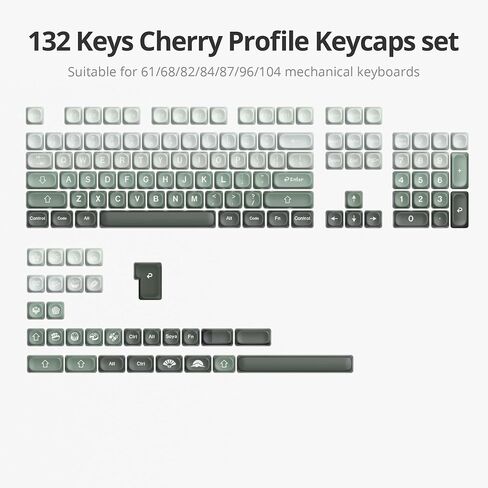 Guffercty kred GTSP 104 Sakura Keycaps مجموعة مفاتيح ألعاب يابانية لطيفة مخصصة من ملف تعريف Dye-Sub OEM لـ Cherry Mx Gateron Kailh Switch 87/104 60٪ لوحة مفاتيح ميكانيكية (ساكورا) in Saudi Arabia