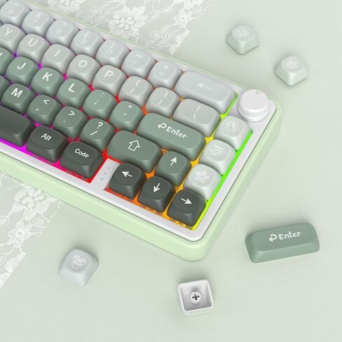 Guffercty kred GTSP 104 Sakura Keycaps مجموعة مفاتيح ألعاب يابانية لطيفة مخصصة من ملف تعريف Dye-Sub OEM لـ Cherry Mx Gateron Kailh Switch 87/104 60٪ لوحة مفاتيح ميكانيكية (ساكورا) in Saudi Arabia