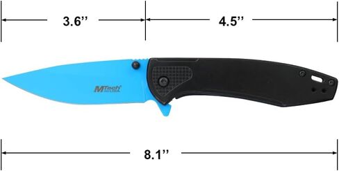 MTECH USA Folding Pocket Knife, 8.1 Inch Overall Length, Colored Aluminum Handle, 3Cr13MoV Steel Blade, Frame Lock, EDC, Survival, Camping in Saudi Arabia