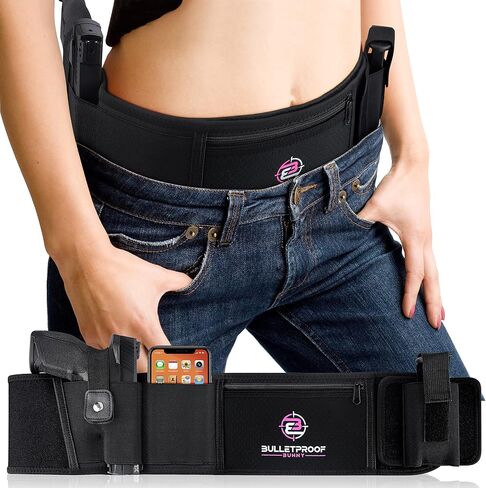 Belly Band Holster for Concealed Carry - Gun Holster for Women - Fits Glock, Smith Wesson, Taurus, Ruger, Sig, and More -Breathable Neoprene Waistband Holster for Most Pistols and Revolvers in Saudi Arabia