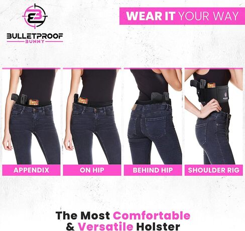 Belly Band Holster for Concealed Carry - Gun Holster for Women - Fits Glock, Smith Wesson, Taurus, Ruger, Sig, and More -Breathable Neoprene Waistband Holster for Most Pistols and Revolvers in Saudi Arabia