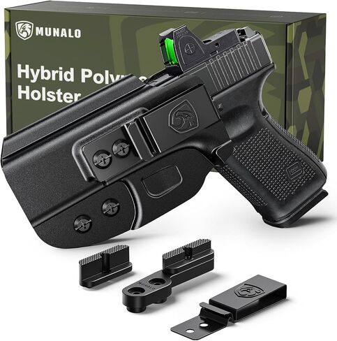 حافظة هجينة مخفية متوافقة مع Glock 19 (G19 Gen 3/4/5)، 19X، 44، 45، 23، 32 - حافظة IWB مع مخلب مخفي مثالية للملحق داخل حزام الخصر in Kuwait