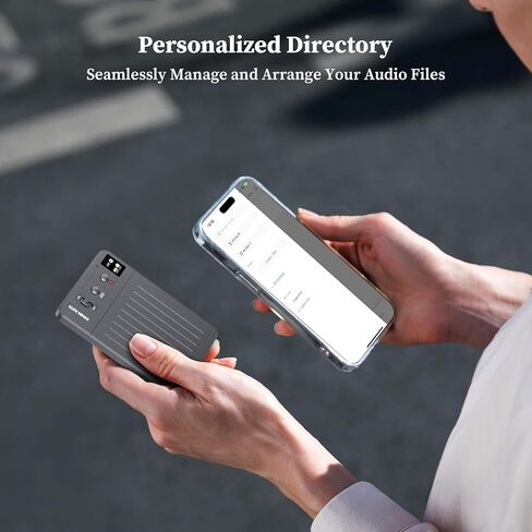 AI Voice Recorder - 64GB Voice Recorder with Free Transcribe & AI Summary by ChatGPT, APP & Web Control, 121 Languages, Wireless Charging, for Meetings/Calls in Saudi Arabia