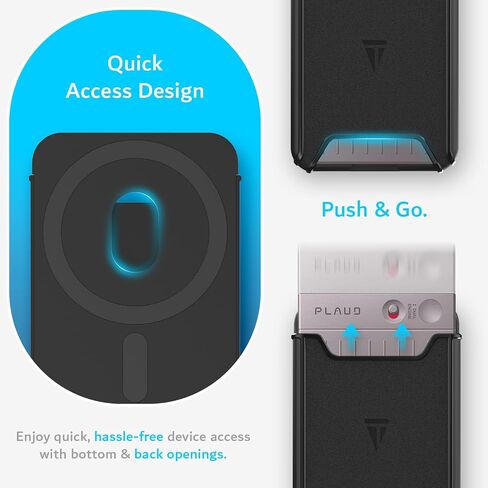 TUDIA Magnetic Holder for PLAUD Note and Plaud Note Pro AI Voice Recorder Case – Hard PC Slim Carrying Protective Cover with Strong Magnetic Attachment - Black in Saudi Arabia