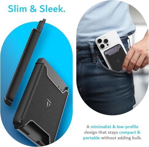 TUDIA Magnetic Holder for PLAUD Note and Plaud Note Pro AI Voice Recorder Case – Hard PC Slim Carrying Protective Cover with Strong Magnetic Attachment - Black in Saudi Arabia