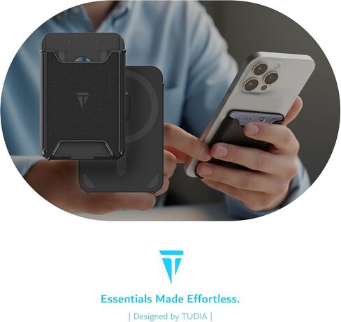 TUDIA Magnetic Holder for PLAUD Note and Plaud Note Pro AI Voice Recorder Case – Hard PC Slim Carrying Protective Cover with Strong Magnetic Attachment - Black in Saudi Arabia