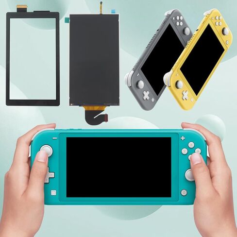 شاشة عرض LCD بديلة مطورة من Xspeedonline (5.5 بوصات) + محول رقمي يعمل باللمس (أسود) مناسب لجهاز Nintendo Switch Lite in Saudi Arabia