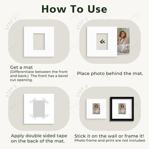 Golden State Art, Pack of 10, 8x8 Black Picture Mats Mattes with White Core Bevel Cut for 4x4 Photo in Saudi Arabia