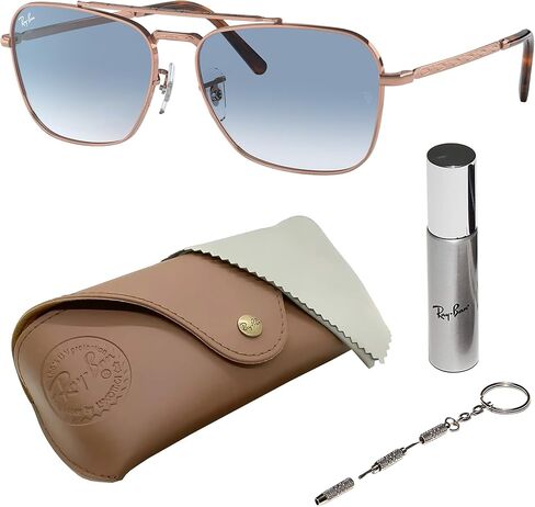 Ray-Ban RB3636 New Caravan Square Square Geasshes مع حزمة مجموعة النظارات الرسمية in Saudi Arabia