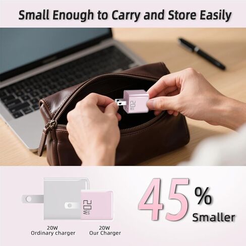 TONIWA 20W Pink Fast Charger Compatible with Kindle Paperwhite Signature Edition 32GB-11th 12th, Kindle Paperwhite 16GB-11th 12th (2021 & 2024 Release) with 6FT USB Type-C Charging Cable in Kuwait