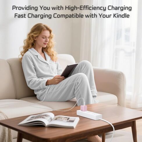 TONIWA 20W Pink Fast Charger Compatible with Kindle Paperwhite Signature Edition 32GB-11th 12th, Kindle Paperwhite 16GB-11th 12th (2021 & 2024 Release) with 6FT USB Type-C Charging Cable in Kuwait