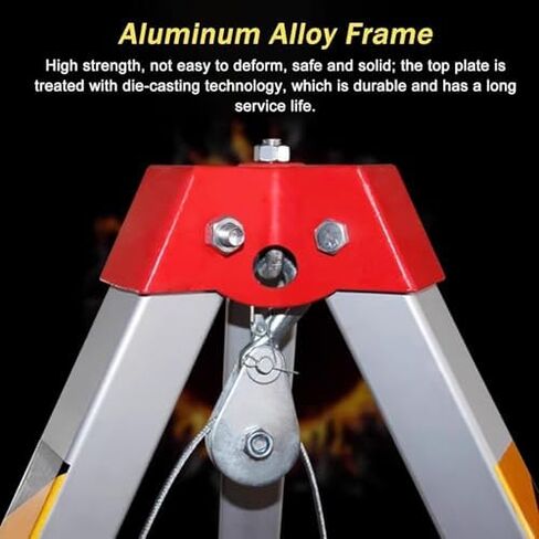 Adjustable Aluminum Rescue Tripod with Safety HarnessIdeal for Firefighting Confined Spaces & SewageDurable Fall Protection Equipment for Safety Professionals in Saudi Arabia