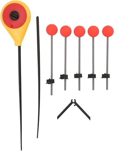 Yellow Mini Ice Fishing Rod with Red Ball Spring Tip for Winter Outdoor Fishing in Saudi Arabia