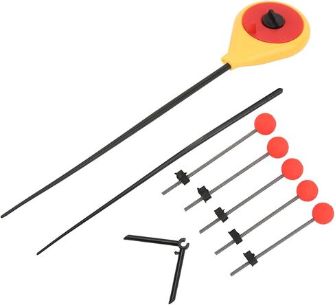 Yellow Mini Ice Fishing Rod with Red Ball Spring Tip for Winter Outdoor Fishing in Saudi Arabia