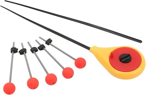 Yellow Mini Ice Fishing Rod with Red Ball Spring Tip for Winter Outdoor Fishing in Saudi Arabia