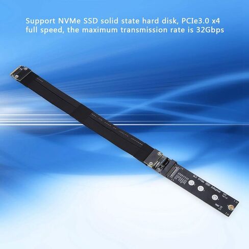 20cm M.2 NVMe SSD Extension Cable, PCI E 3.0 x4 Full Speed Compatible, Material, Durable and Strong, 32Gbps Transmission Rate in Saudi Arabia