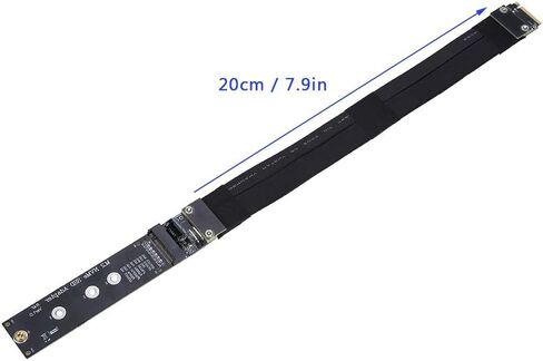 20cm M.2 NVMe SSD Extension Cable, PCI E 3.0 x4 Full Speed Compatible, Material, Durable and Strong, 32Gbps Transmission Rate in Saudi Arabia