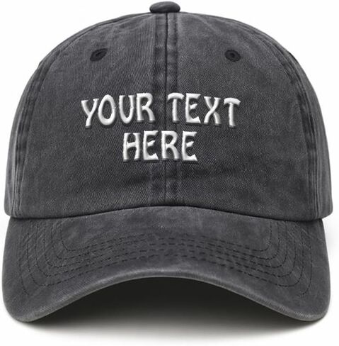 Soft Washed Baseball Cap Custom Personalized Text Dad Hats for Men & Women in Saudi Arabia