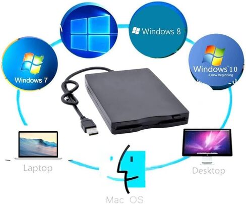 قارئ القرص المرن 3.5 محرك الأقراص المرنة USB قرص خارجي لنقل البيانات محمول USB 2.0 قرص مرن عالي نقل البيانات سائق للنافذة (غير موجود) in Kuwait